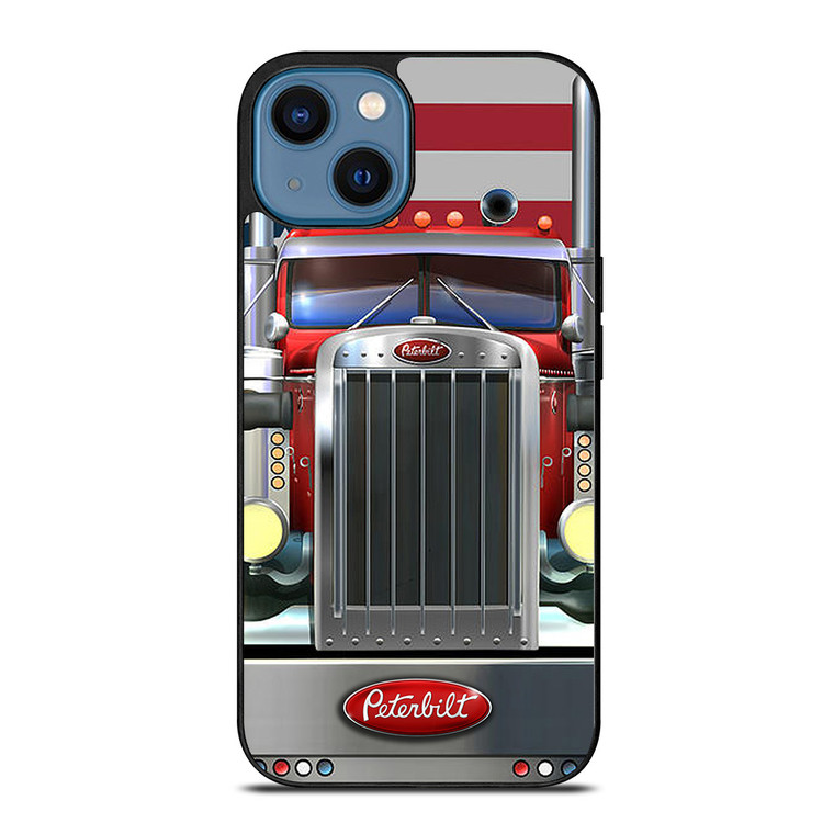 PETERBILT TRUCK AMERICAN FLAG iPhone 14 Case Cover