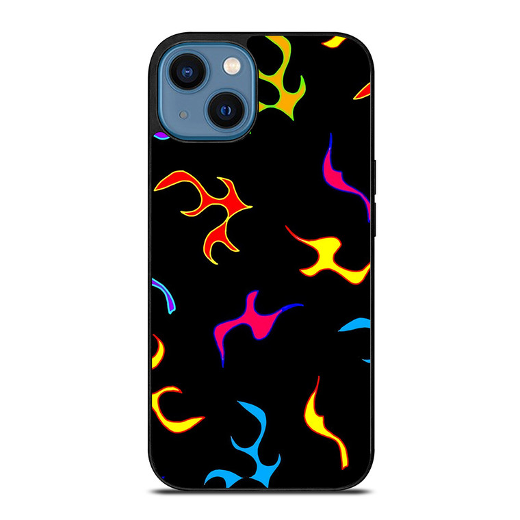 PLAYFUL FIRE PATTERN iPhone 14 Case Cover
