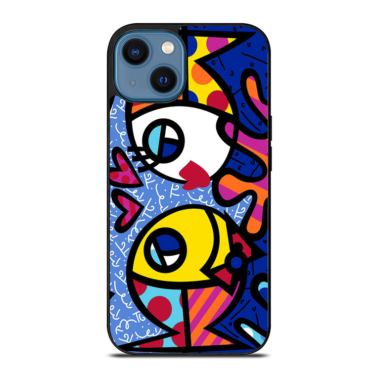 ROMERO BRITTO FISH LOVE iPhone 14 Case Cover