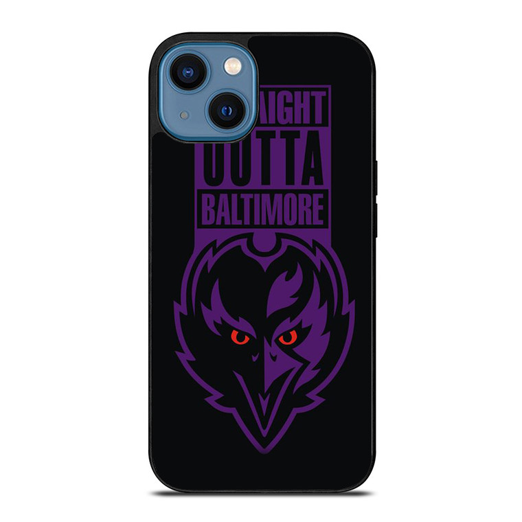 STRAIGHT OUTTA BALTIMORE BALTIMORE RAVENS iPhone 14 Case Cover
