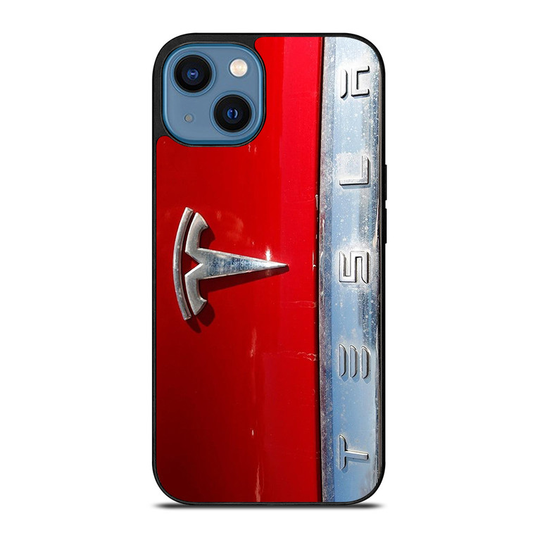 TESLA METAL EMBLEM iPhone 14 Case Cover