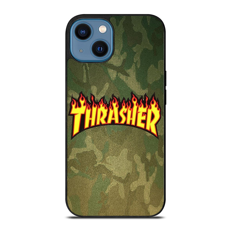 THRASHER LOGO CAMO FABRIC iPhone 14 Case Cover