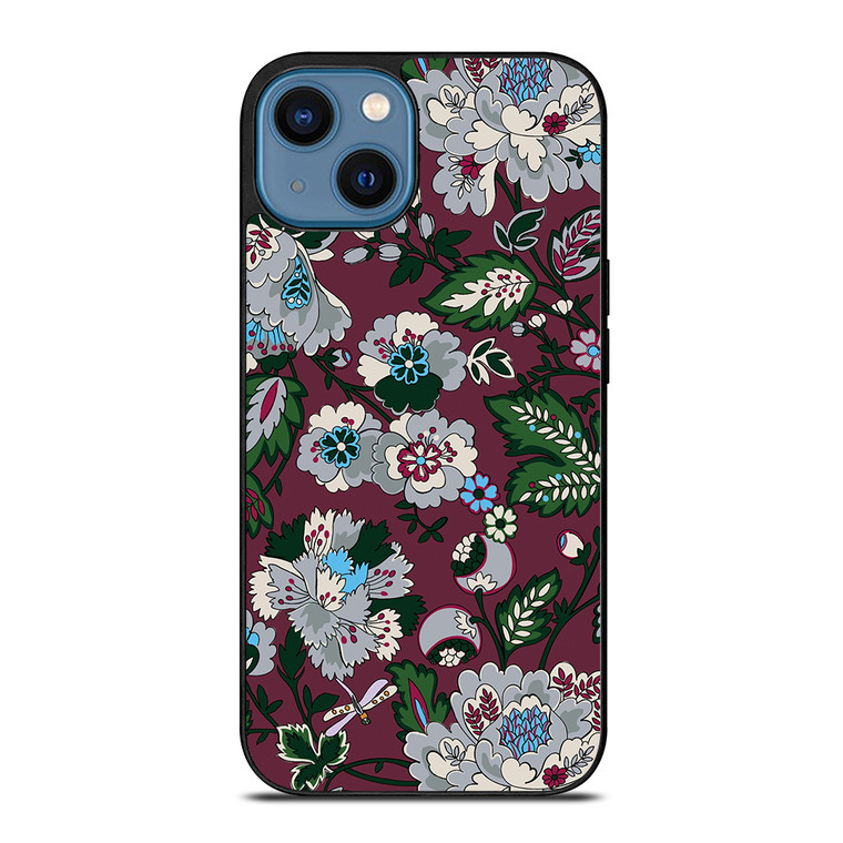 VERA BRADLEY BORDEAUX BLOOMS iPhone 14 Case Cover