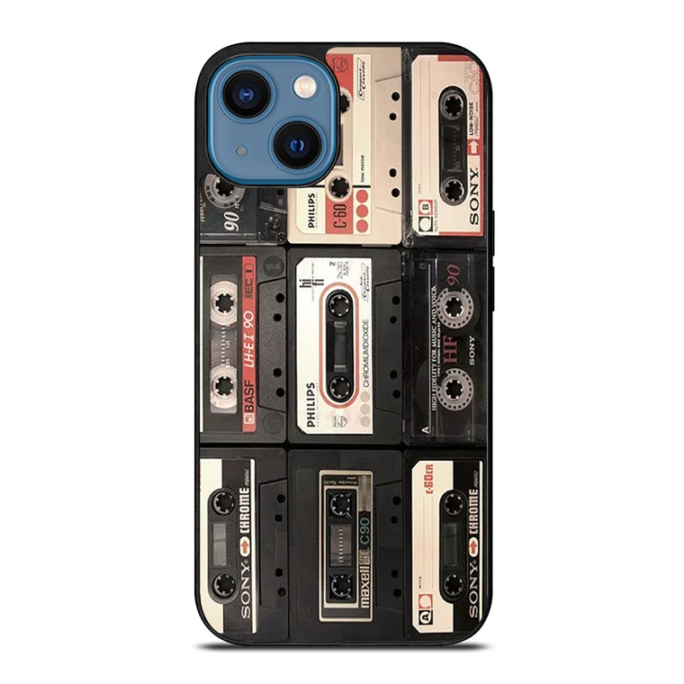 VINTAGE MIXTAPE COLLAGE iPhone 14 Case Cover