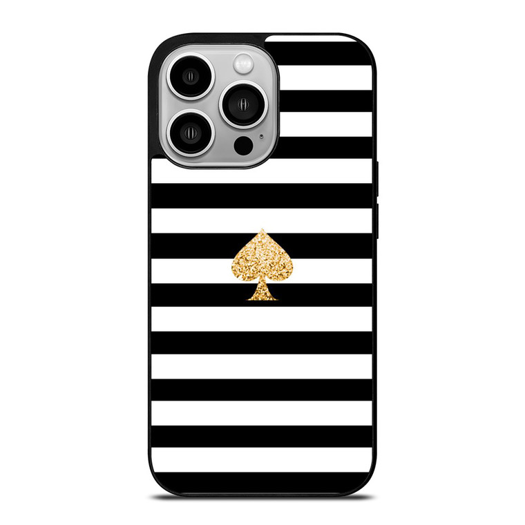 KATE SPADE GOLD AND STRIPES iPhone 14 Pro Case Cover