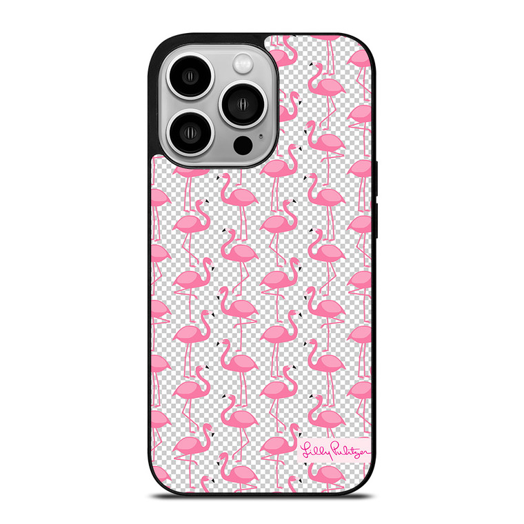 LILLY PULITZER FLAMINGO PATTERN iPhone 14 Pro Case Cover