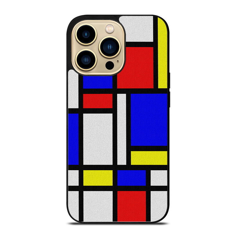 MONDRIAN COLORFUL LAYOUT iPhone 14 Pro Case Cover