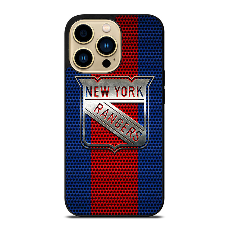 NEW YORK RANGERS LOGO METAL iPhone 14 Pro Case Cover