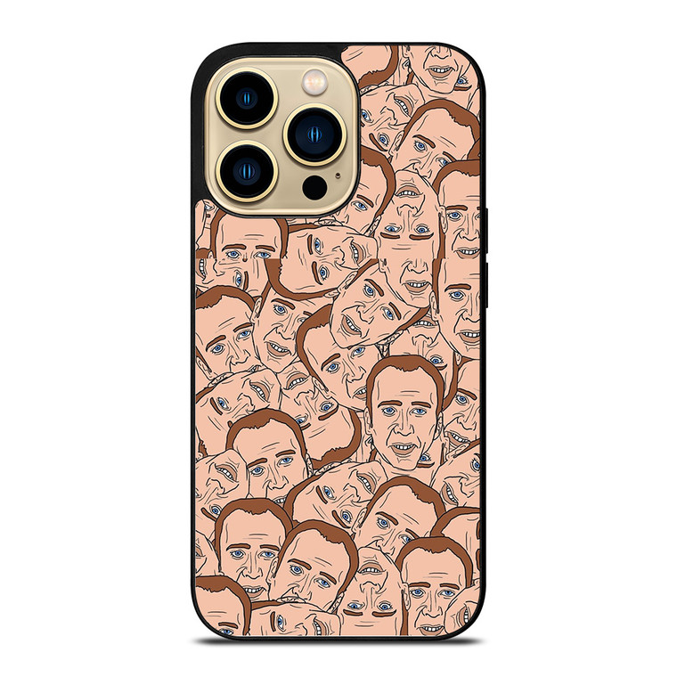 NICOLAS CAGE CARTOON COLLAGE iPhone 14 Pro Case Cover