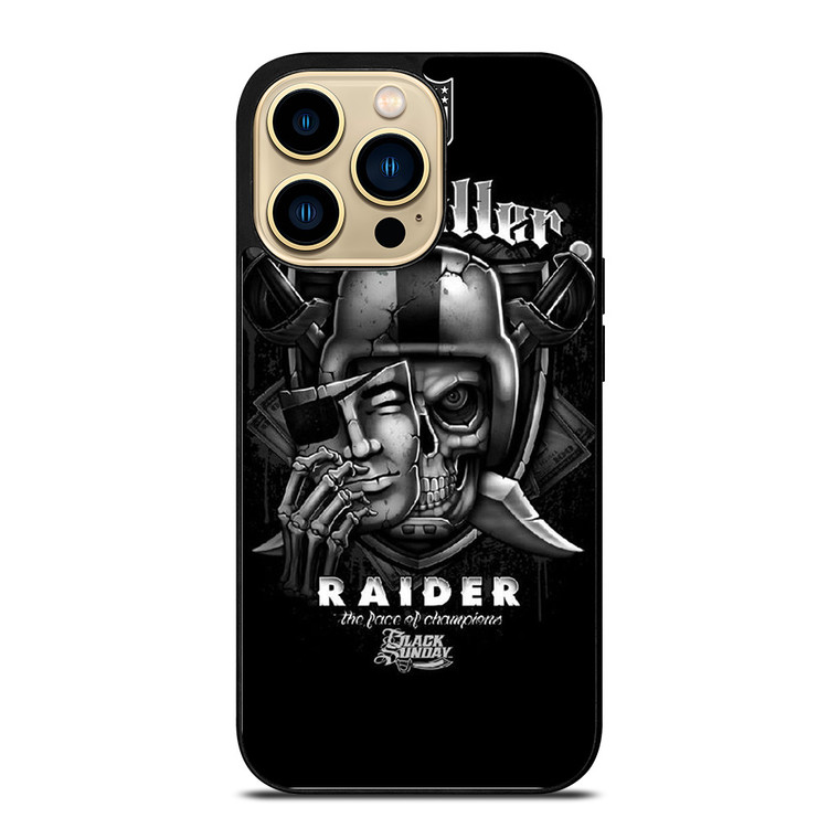 OAKLAND RAIDERS BLACK SUNDAY NFL iPhone 14 Pro Case Cover