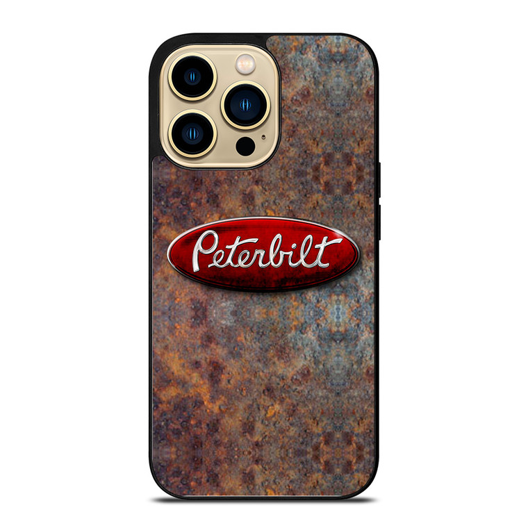PETERBILT TRUCK RUSTY METAL LOGO iPhone 14 Pro Case Cover