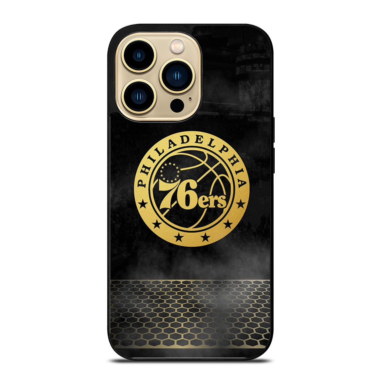 PHILADELPHIA 76ERS GOLD LOGO iPhone 14 Pro Case Cover