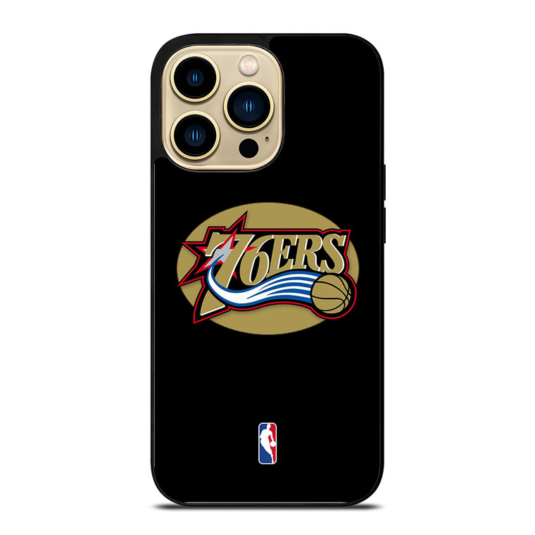 PHILADELPHIA 76ERS NBA GOLD LOGO iPhone 14 Pro Case Cover
