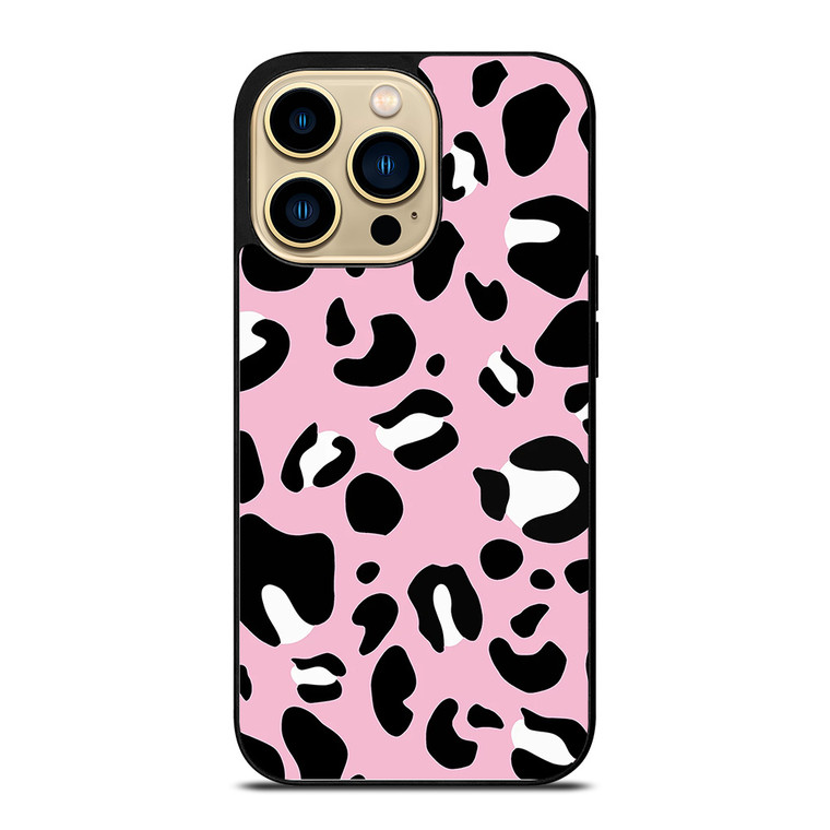 PINK LEOPARD PATTERN iPhone 14 Pro Case Cover