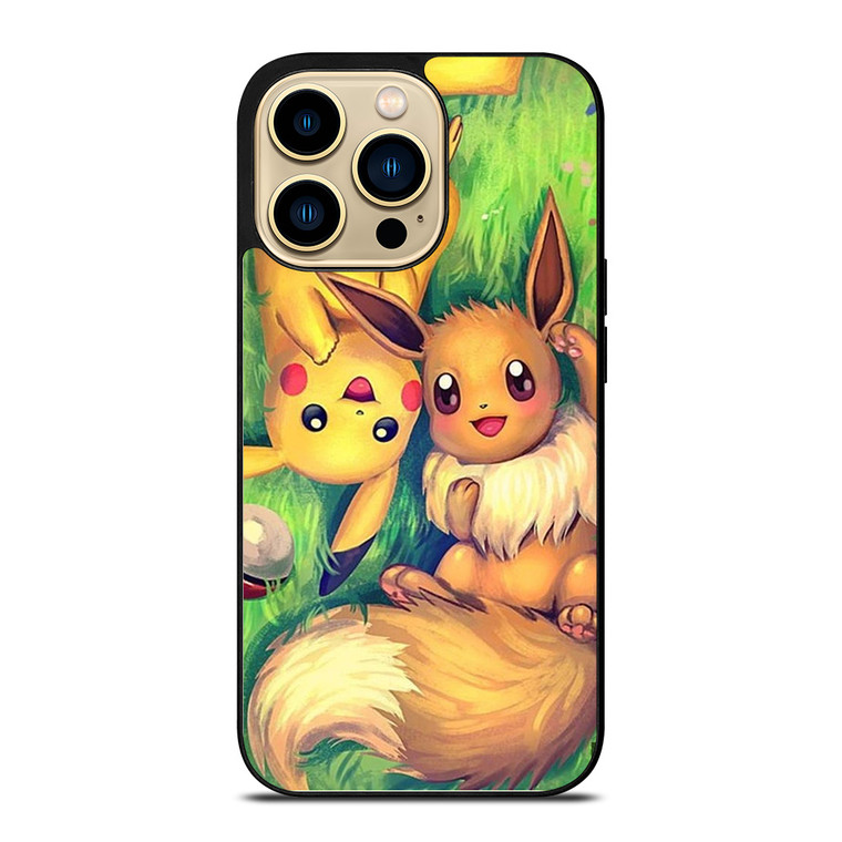 POKEMON EEVEE AND PIKACHU iPhone 14 Pro Case Cover