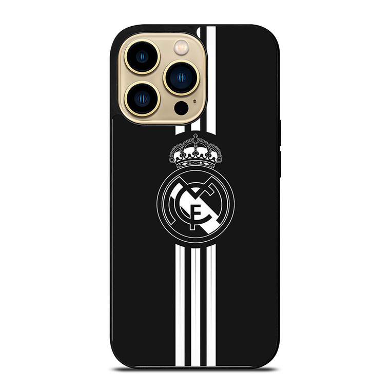 REAL MADRID FC BLACK LOGO iPhone 14 Pro Case Cover