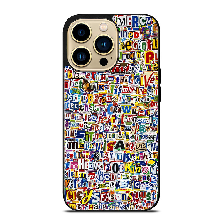 RETRO ALPHABET COLLAGE iPhone 14 Pro Case Cover