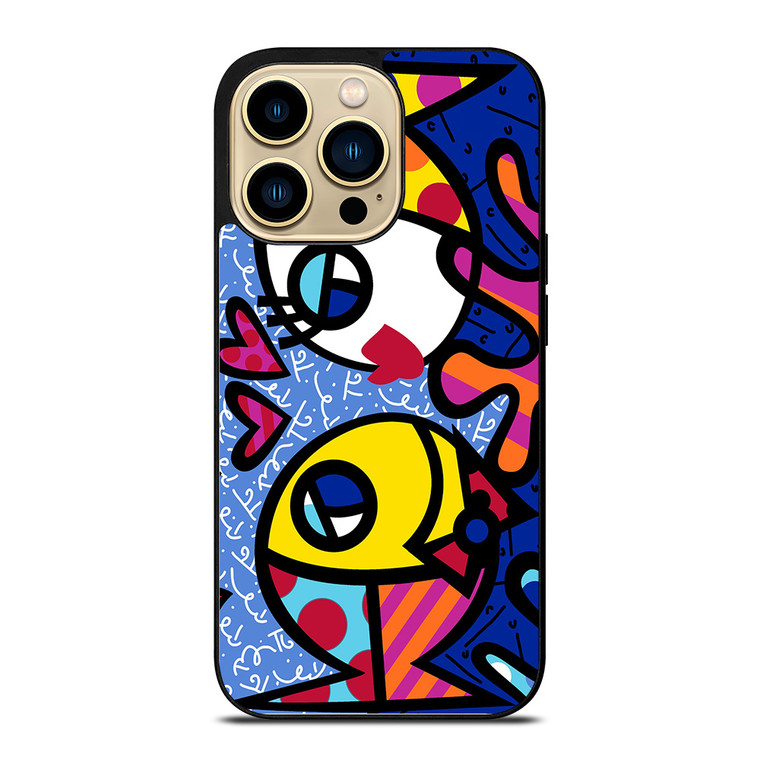 ROMERO BRITTO FISH LOVE iPhone 14 Pro Case Cover