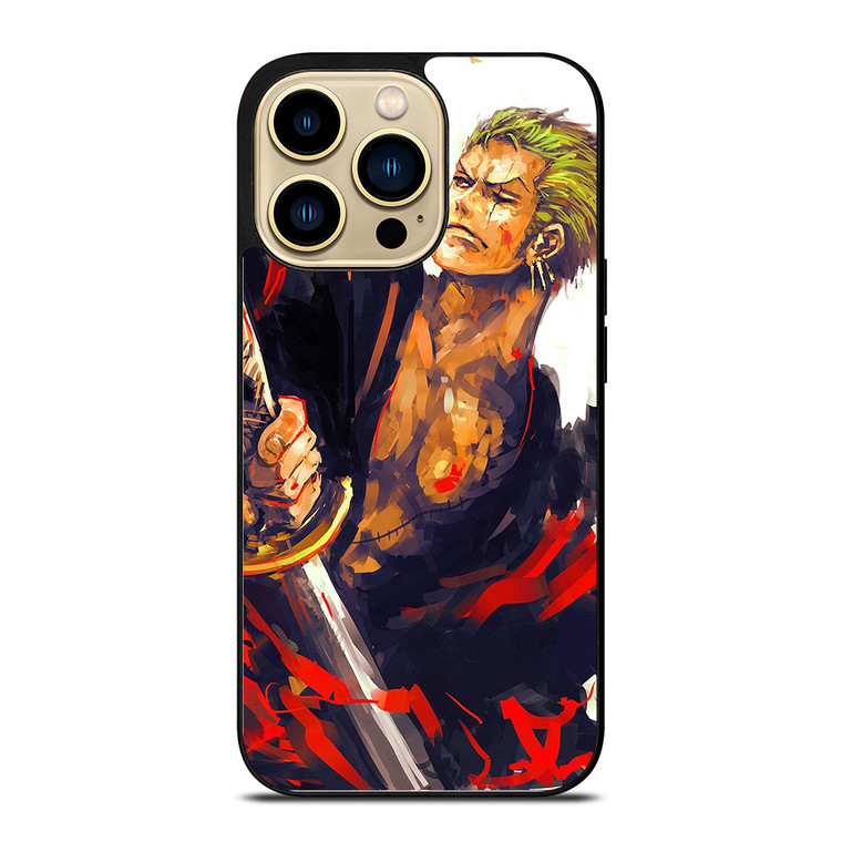 RORONOA ZORO ONE PIECE ART iPhone 14 Pro Case Cover