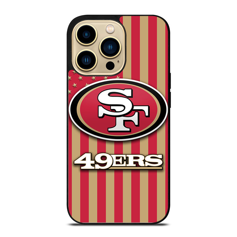 SAN FRANCISCO 49ERS AMERICAN FLAG iPhone 14 Pro Case Cover