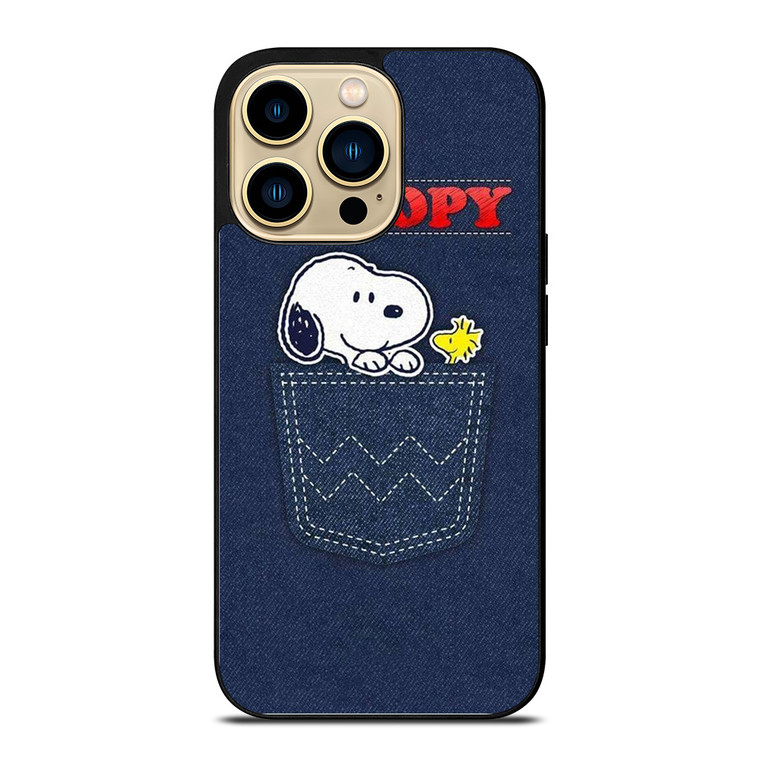 SNOOPY IN POCKET CARTOON iPhone 14 Pro Case Cover