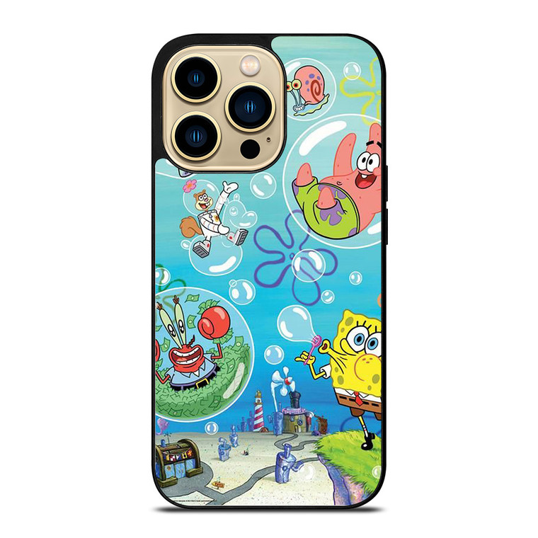 SPONGEBOB AND FRIENDS BUBBLES iPhone 14 Pro Case Cover