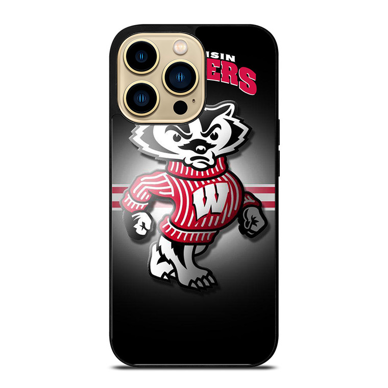 WISCONSIN BADGER FOOTBALL LOGO iPhone 14 Pro Case Cover