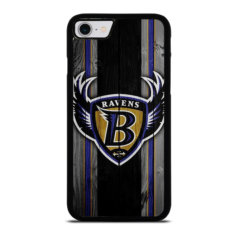 BALTIMORE RAVENS WOODEN LOGO iPhone SE 2022 Case Cover