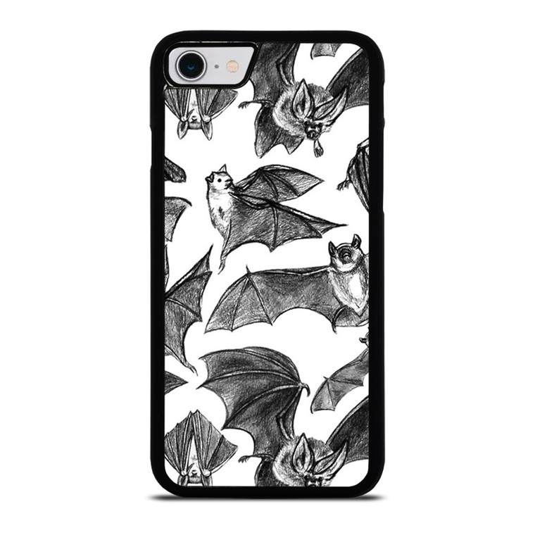 BAT HAND DRAWING PATTERN iPhone SE 2022 Case Cover