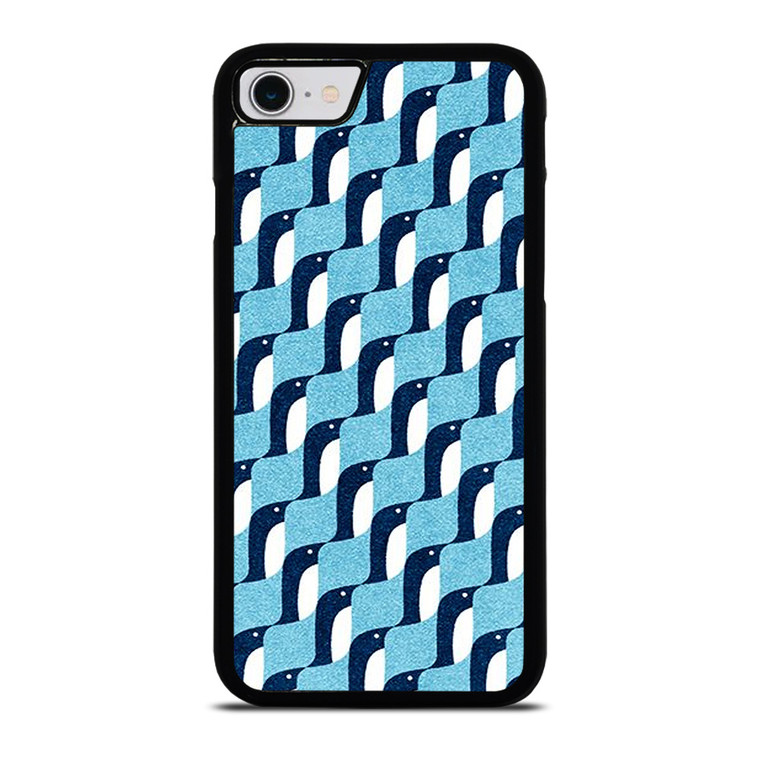 BLUE PENGUINS PATTERN iPhone SE 2022 Case Cover