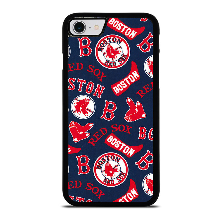 BOSTON RED SOX BASEBALL PATTERN iPhone SE 2022 Case Cover