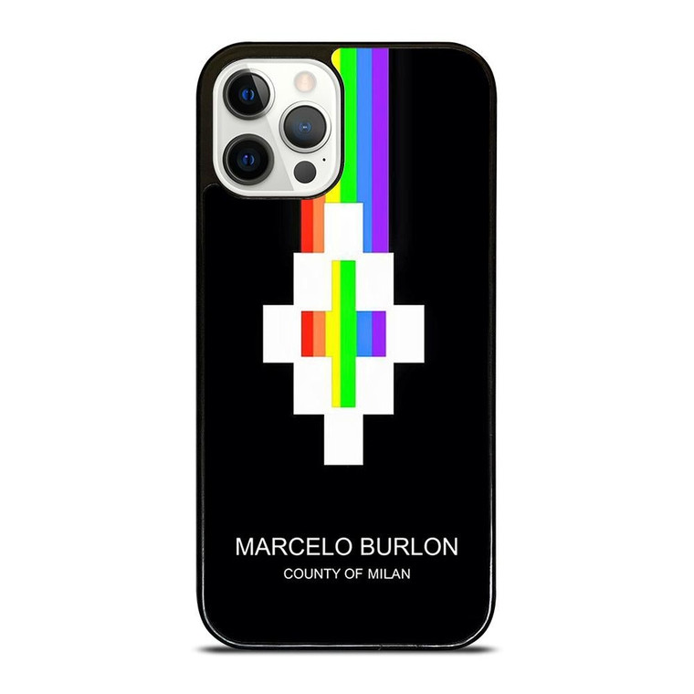 MARCELO BURLON MILAN RAINBOW LOGO iPhone 12 Pro Case Cover