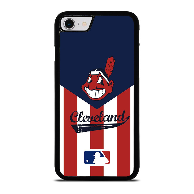 CLEVELAND INDIANS STRIPE LOGO iPhone SE 2022 Case Cover