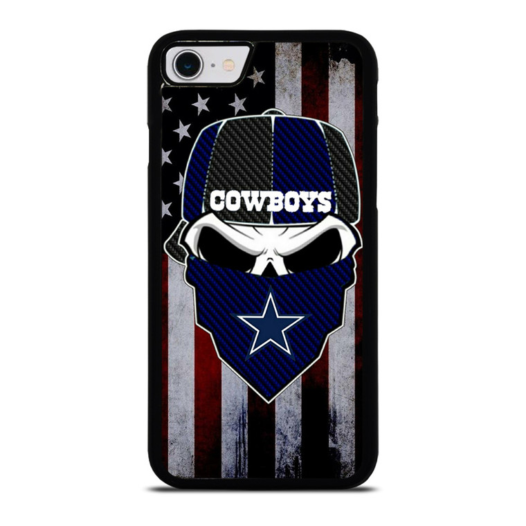 DALLAS COWBOYS SKULL USA FLAG iPhone SE 2022 Case Cover