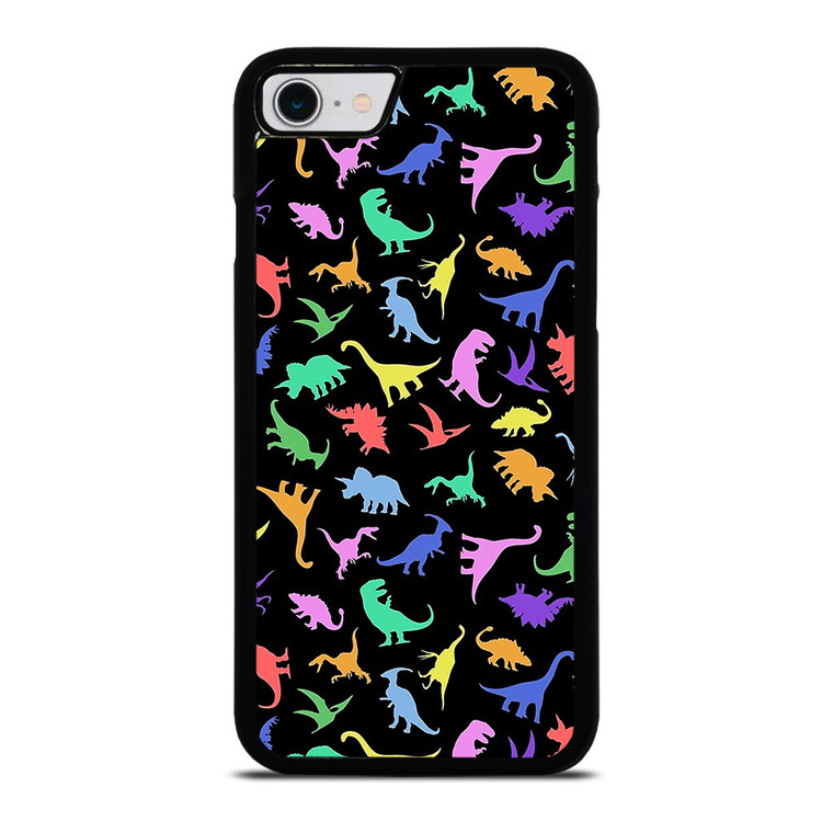DINOSAUR COLORFUL PATTERN iPhone SE 2022 Case Cover