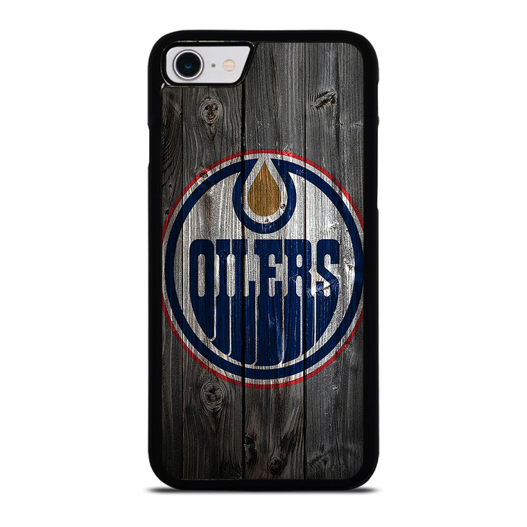 EDMONTON OILERS WOODEN LOGO iPhone SE 2022 Case Cover