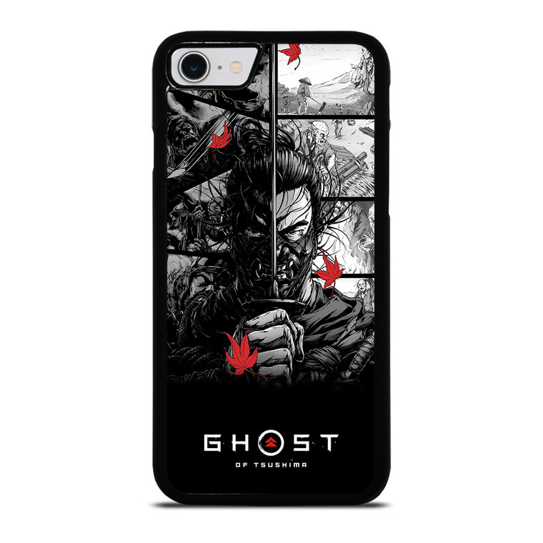 GHOST OF TSUSHIMA LOGO BLACK WHITE iPhone SE 2022 Case Cover
