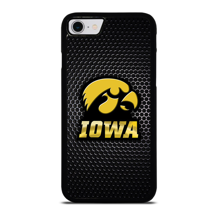 IOWA HAWKEYES METAL LOGO iPhone SE 2022 Case Cover