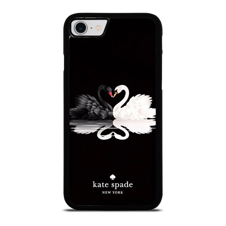 KATE SPADE BLACK WHITE SWAN iPhone SE 2022 Case Cover