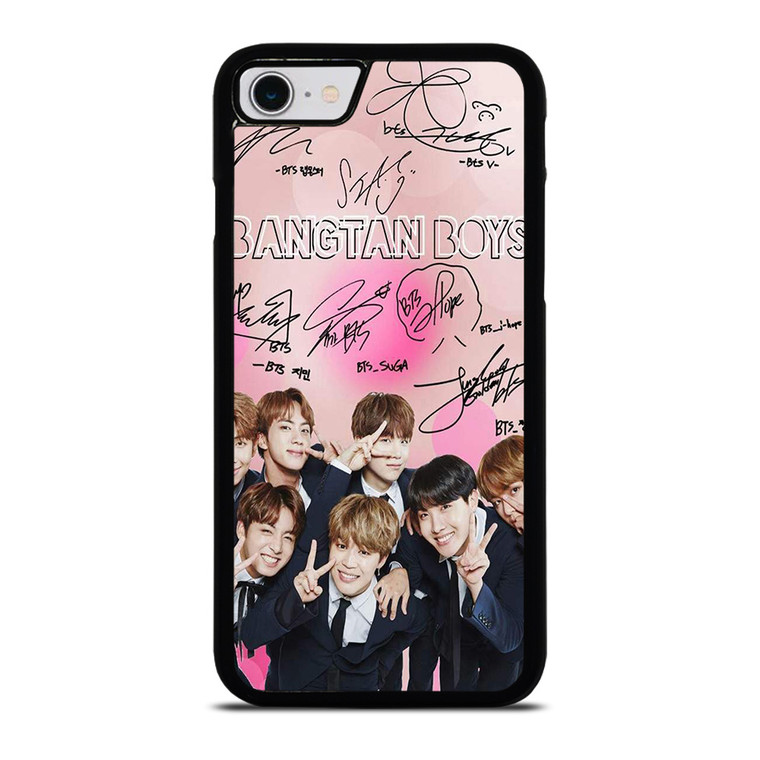 KPOP BTS LOVE PINK SIGNATURE iPhone SE 2022 Case Cover