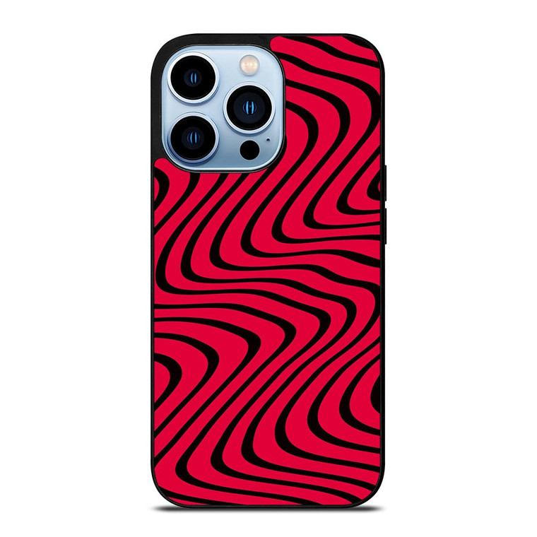 WAVY RED PATTERN iPhone 13 Pro Max Case Cover