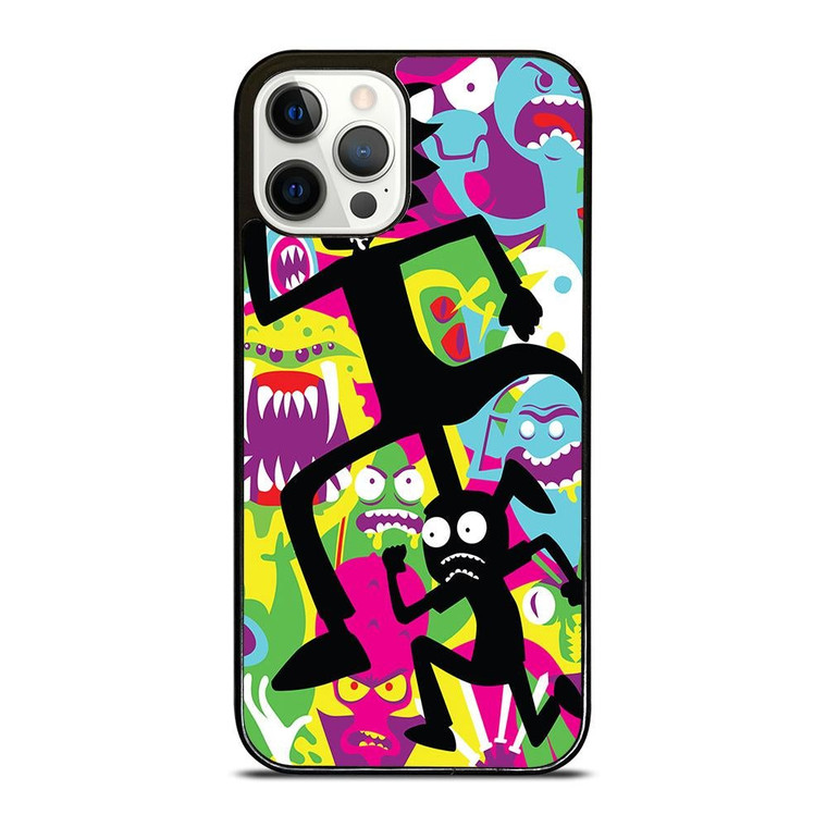 RICK AND MORTY COLORFUL ART iPhone 12 Pro Case Cover