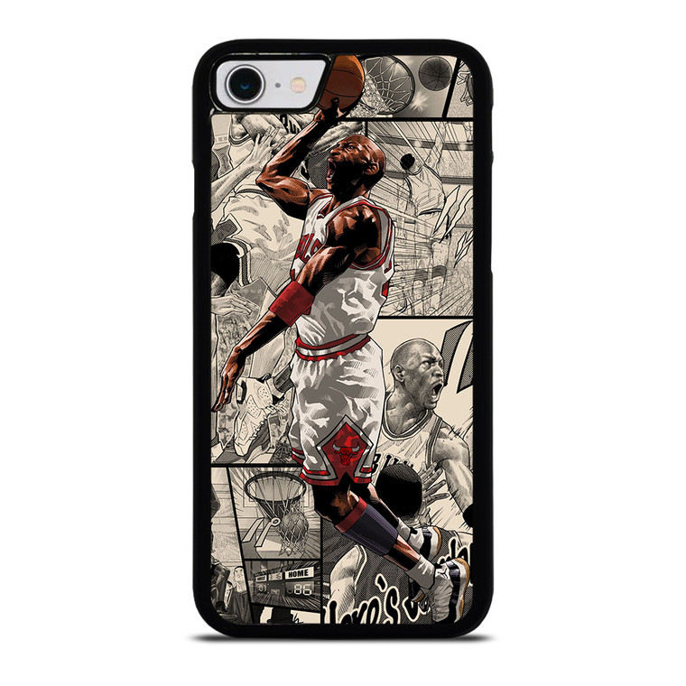 MICHAEL JORDAN COMIC ART iPhone SE 2022 Case Cover
