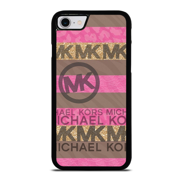 MICHAEL KORS PINK STRIP LOGO iPhone SE 2022 Case Cover