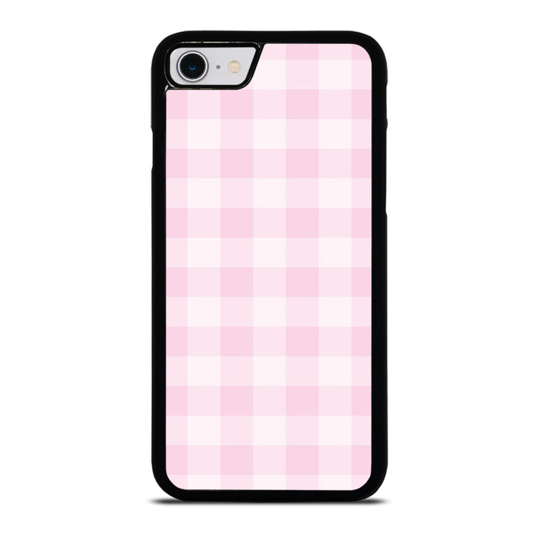 PINK PLAID PATTERN iPhone SE 2022 Case Cover