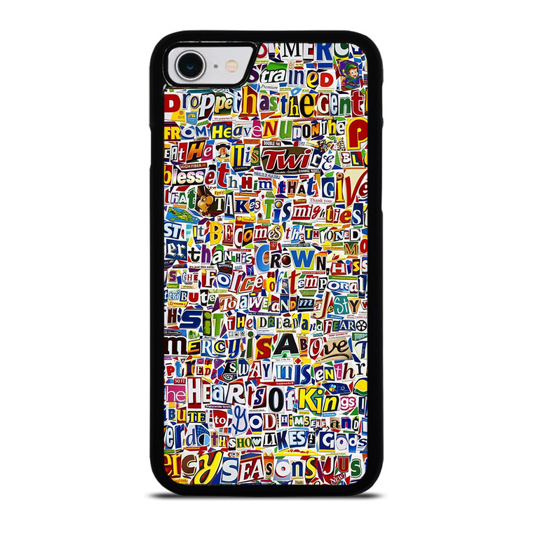 RETRO ALPHABET COLLAGE iPhone SE 2022 Case Cover