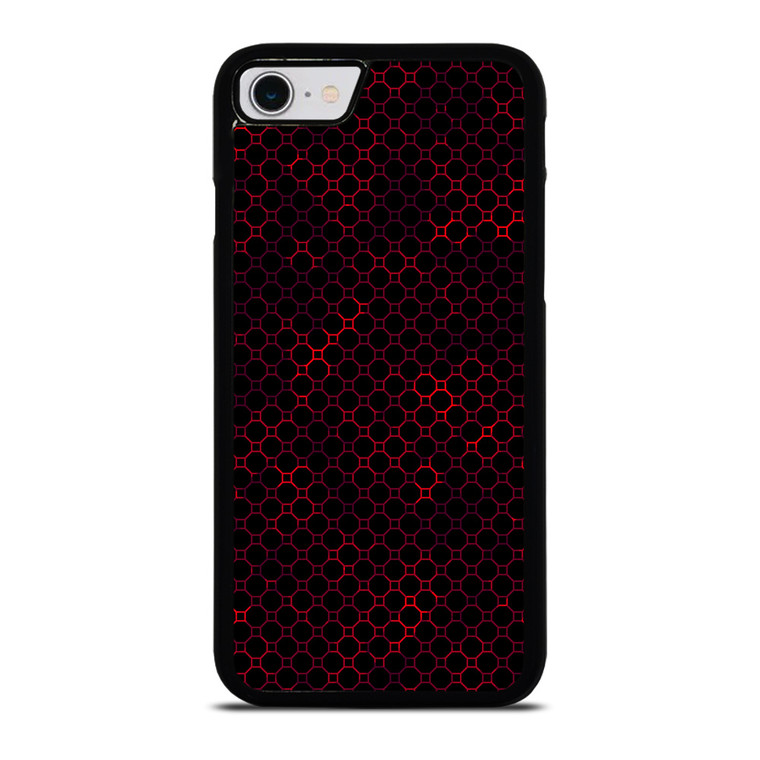 STYLISH HEXAGONAL RED PATTERN iPhone SE 2022 Case Cover