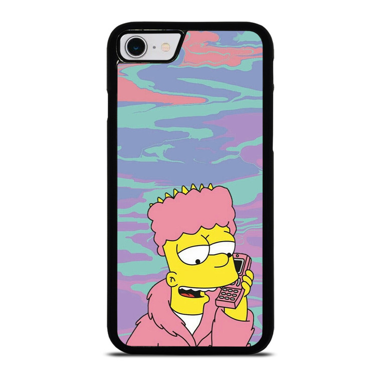 TIE DYE PATTERN BART SIMPSON iPhone SE 2022 Case Cover