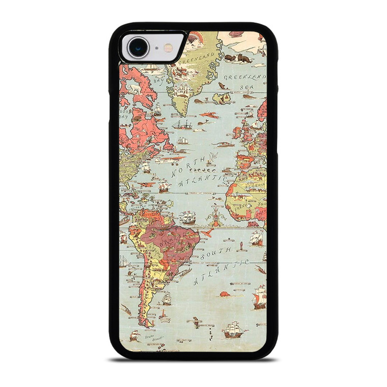 VINTAGE MAP iPhone SE 2022 Case Cover