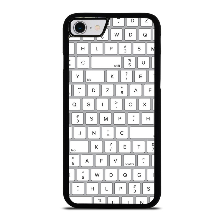 WHITE KEYBOARD PATTERN iPhone SE 2022 Case Cover WHITE KEYBOARD PATTERN iPhone SE 2022 Case Cover
